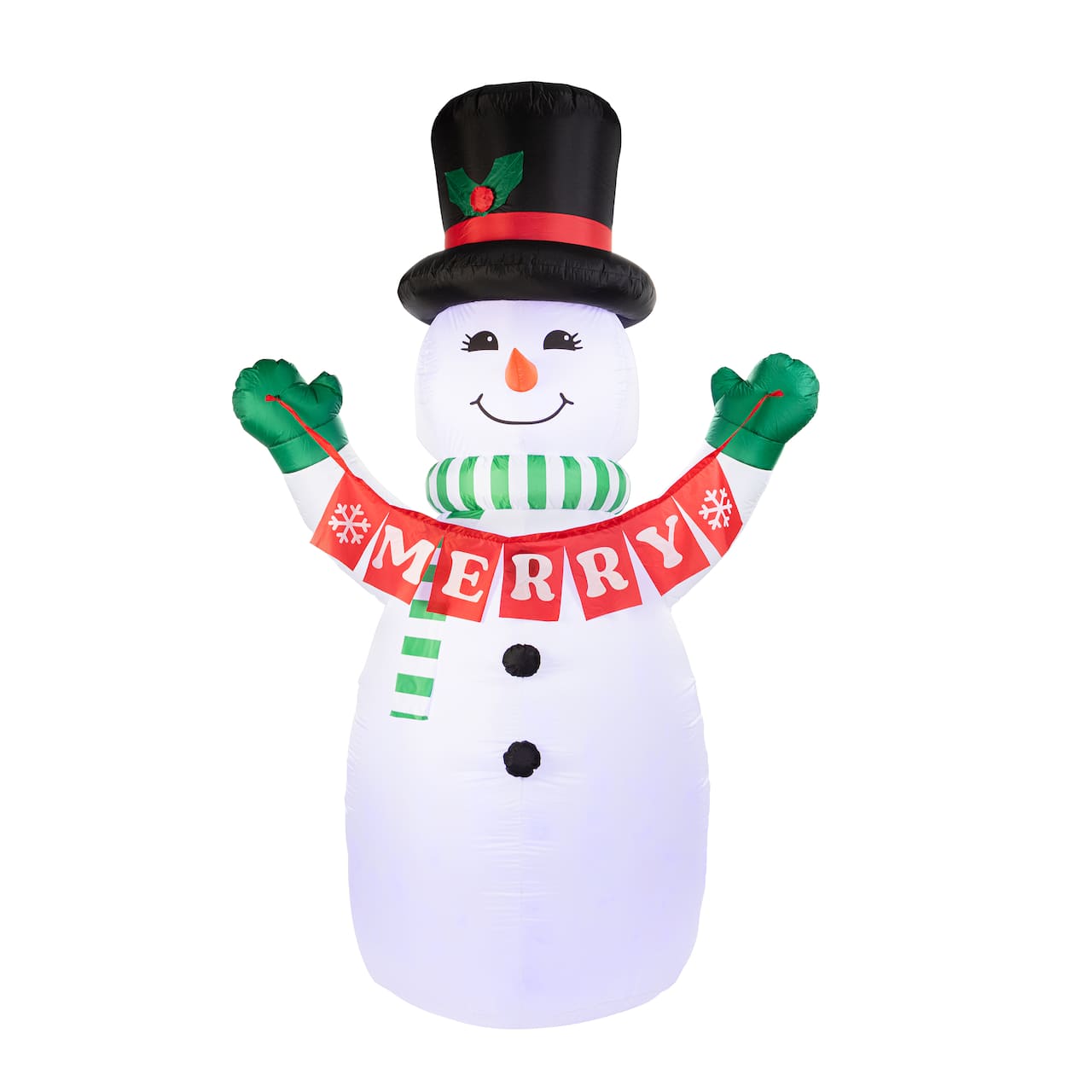 Mr. Christmas 10ft. Merry Snowman Outdoor Lit Inflatable